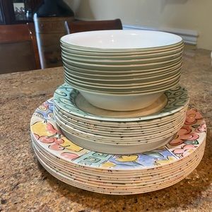 Corelle Coordinates Water Color Dish Set